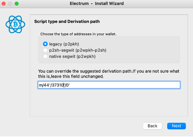 wallet - electrum-derivation-legacy